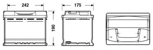 Baterie de pornire CITROEN C-ELYSEE (2012 - 2016) EXIDE EB620 piesa NOUA