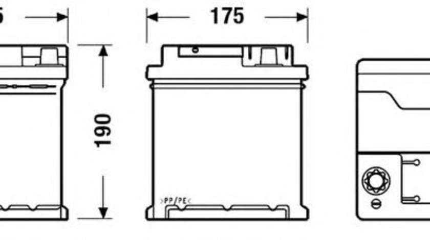 Baterie de pornire FIAT 500 C (312) (2009 - 2016) EXIDE EB440 piesa NOUA