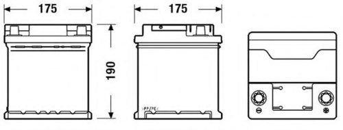 Baterie de pornire FIAT PUNTO Cabriolet (176C) (1994 - 2000) EXIDE EB440 piesa NOUA