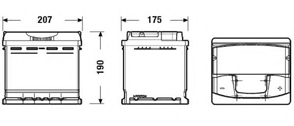 Baterie de pornire FIAT PUNTO Van (188AX) (2000 - 2009) EXIDE EA530 piesa NOUA