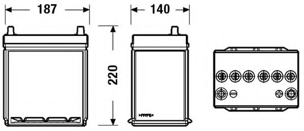 Baterie de pornire HYUNDAI i10 (PA) (2007 - 2013) EXIDE EB356A piesa NOUA