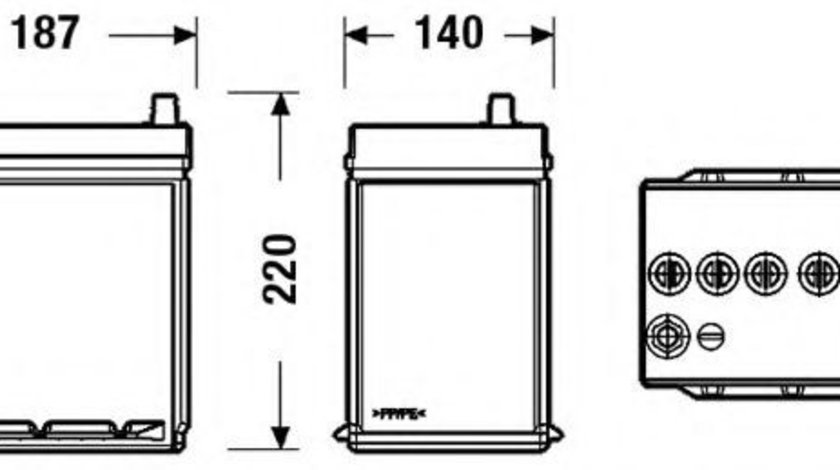 Baterie de pornire HYUNDAI i10 (PA) (2007 - 2013) EXIDE EB356A piesa NOUA