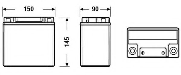Baterie de pornire JAGUAR F-TYPE Cupe (QQ6) (2013 - 2016) EXIDE EK151 piesa NOUA