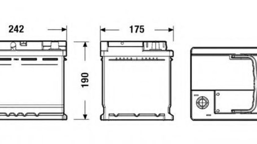 Baterie de pornire KIA CEED SW (ED) (2007 - 2012) EXIDE EL600 piesa NOUA