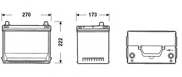 Baterie de pornire KIA PRO CEED (ED) (2008 - 2013) EXIDE EA754 piesa NOUA
