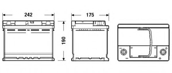 Baterie de pornire KIA PRO CEED (ED) (2008 - 2013) EXIDE EL600 piesa NOUA