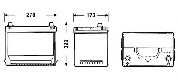 Baterie de pornire LEXUS GS (JZS147) (1993 - 1997) EXIDE EA755 piesa NOUA