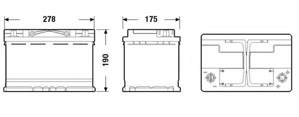 Baterie de pornire MERCEDES E-CLASS (W211) (2002 - 2009) EXIDE EK700 piesa NOUA