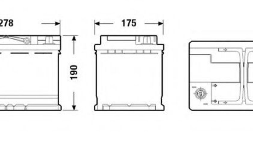 Baterie de pornire MERCEDES VITO caroserie (638) (1997 - 2003) EXIDE EK700 piesa NOUA