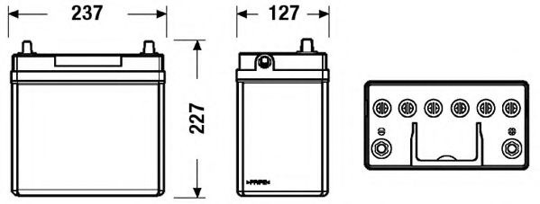 Baterie de pornire NISSAN MICRA II (K11) (1992 - 2003) EXIDE EB456 piesa NOUA