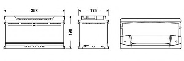 Baterie de pornire PEUGEOT BOXER bus (244, Z) (2001 - 2016) EXIDE EA1000 piesa NOUA