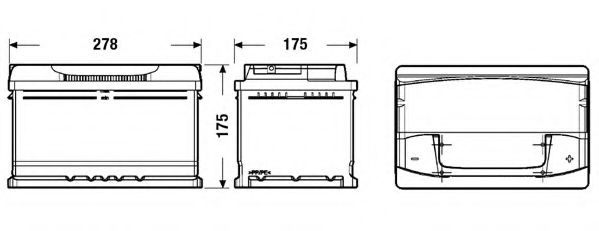 Baterie de pornire SAAB 9-3 (YS3D) (1998 - 2003) EXIDE EA722 piesa NOUA
