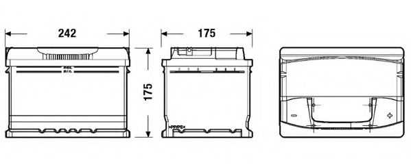 Baterie de pornire SEAT TOLEDO I (1L) (1991 - 1999) EXIDE EA612 piesa NOUA
