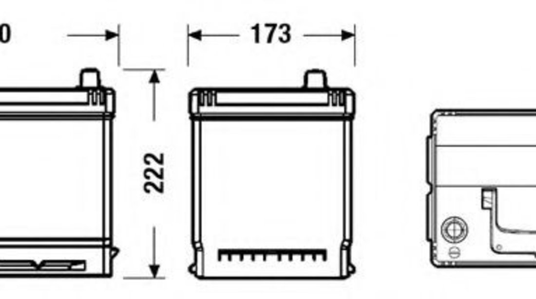 Baterie de pornire TOYOTA HILUX II pick-up (LN8, RN5, LN6, YN6, YN5, LN5, RN6) (1983 - 2005) EXIDE EB704 piesa NOUA