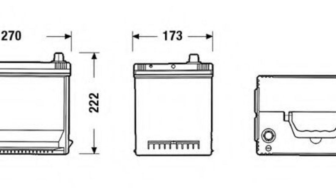 Baterie de pornire TOYOTA HILUX II pick-up (LN8, RN5, LN6, YN6, YN5, LN5, RN6) (1983 - 2005) EXIDE _EA754 piesa NOUA