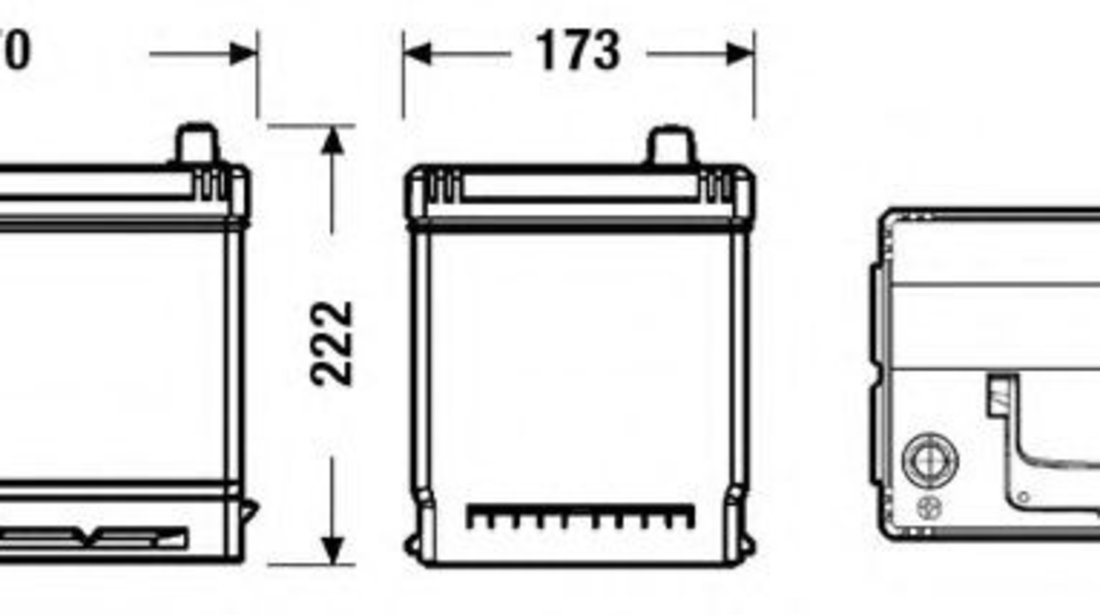 Baterie de pornire TOYOTA HILUX II pick-up (LN8, RN5, LN6, YN6, YN5, LN5, RN6) (1983 - 2005) EXIDE EB705 piesa NOUA