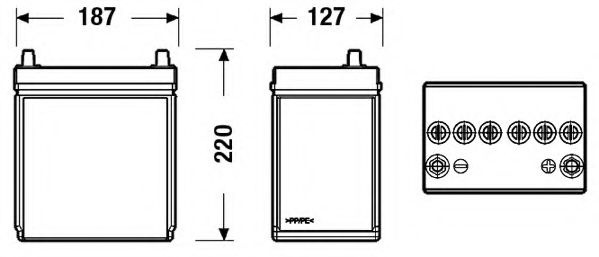 Baterie de pornire TOYOTA PRIUS (ZVW3) (2009 - 2016) EXIDE EB356 piesa NOUA