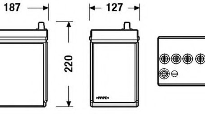 Baterie de pornire TOYOTA PRIUS (ZVW3) (2009 - 2016) EXIDE EB356 piesa NOUA