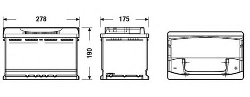 Baterie de pornire VW JETTA IV (162, 163) (2010 - 2016) EXIDE EA770 piesa NOUA