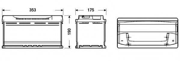 Baterie de pornire VW LT II bus (2DB, 2DE, 2DK) (1996 - 2006) EXIDE _EB950 piesa NOUA
