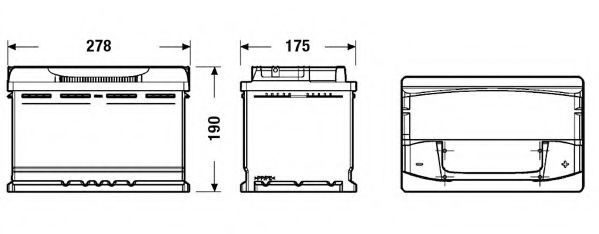 Baterie de pornire VW LT II bus (2DB, 2DE, 2DK) (1996 - 2006) EXIDE EA770 piesa NOUA