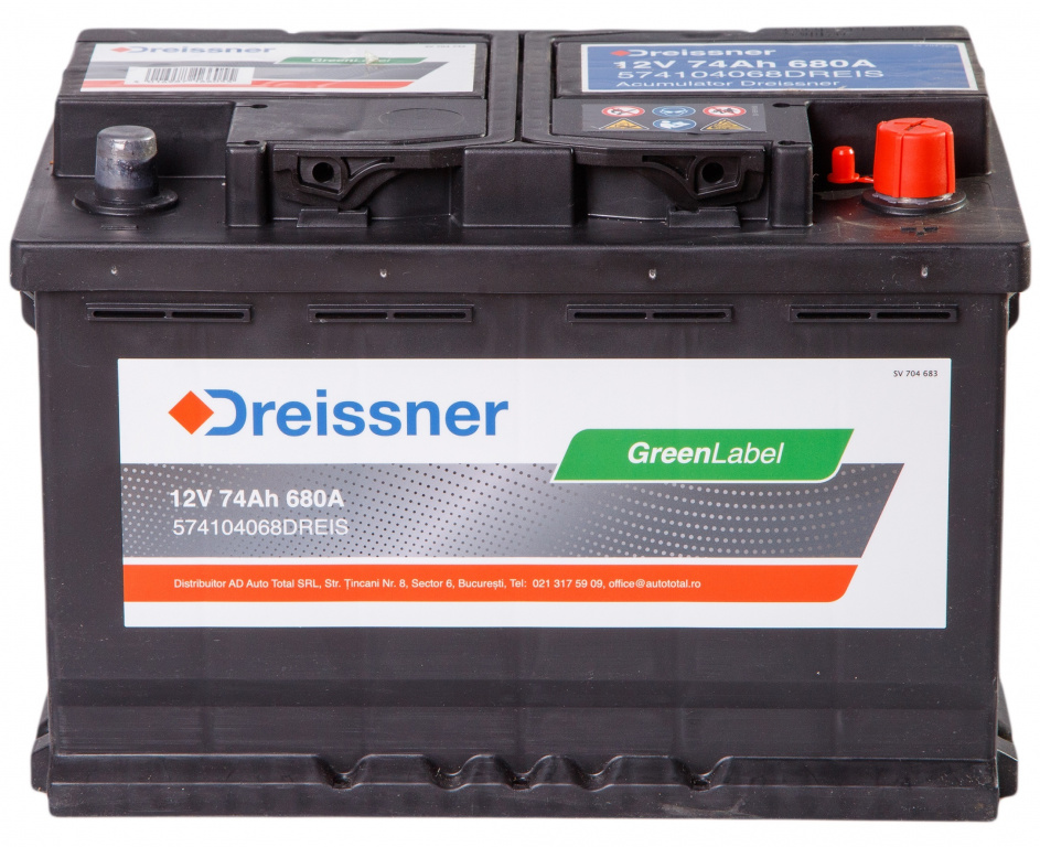 Baterie Dreissner GreenLabel 74Ah 680A 12V 574104068DREIS