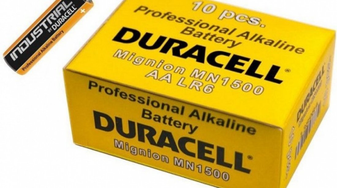 Baterie Duracell Alcalina AA Set 10 Buc LR6/MN1500 Industrial