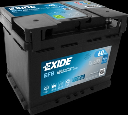 Baterie Efb 60ah 640a 242x 175x190 +dr Exide Vw EL600