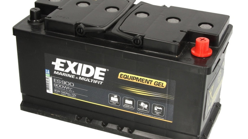 Baterie EXIDE 12V 80Ah GEL (R+ Borna standard) 350x175x190 B13 - flansa montare 10.5 mm Aplicatii duale cod intern: CI9353CK