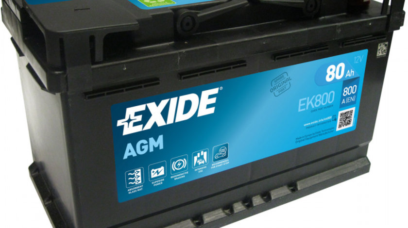 Baterie Exide Agm Start-Stop 80Ah 800A 12V EK800