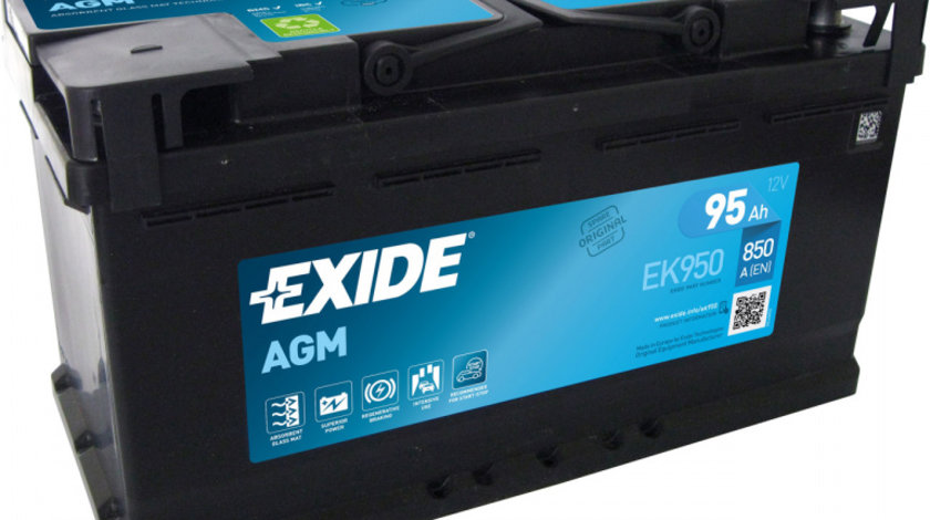 Baterie Exide Agm Start-Stop 95Ah 850A 12V EK950