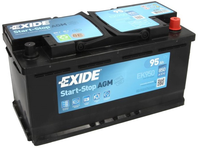 Baterie Exide Agm Start-Stop 95Ah 850A 12V EK950