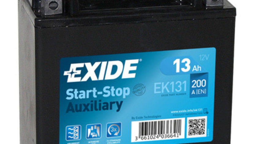 Baterie Exide Auxiliary Start-Stop 13Ah 200A 12V EK131