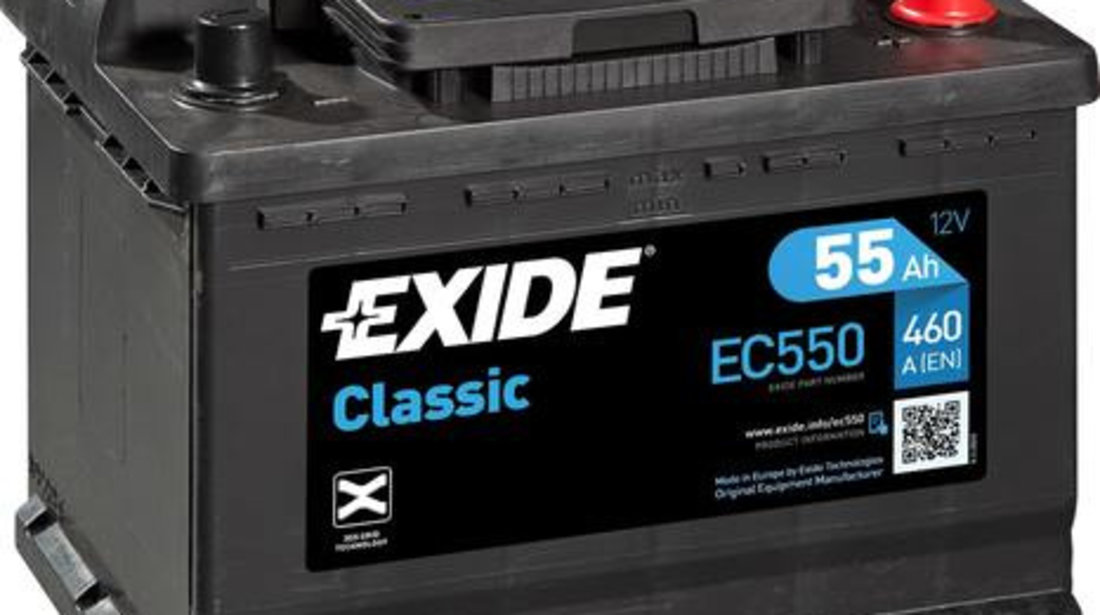 Baterie Exide Classic 55Ah 460A 12V EC550
