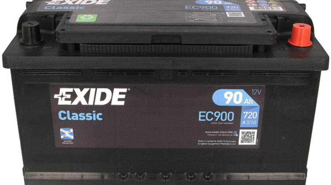 Baterie Exide Classic 90Ah 720A 12V EC900
