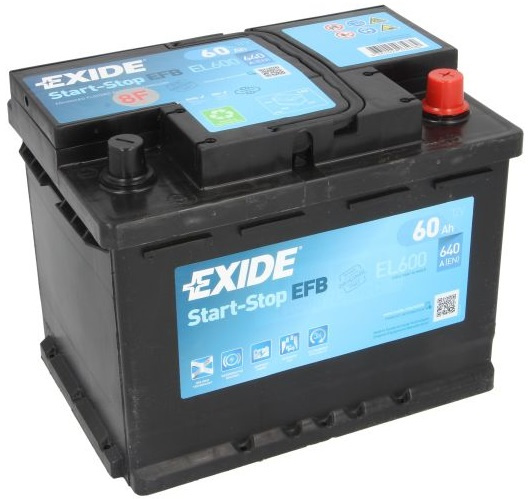 Baterie Exide Efb Start-Stop 60Ah 640A 12V EL600