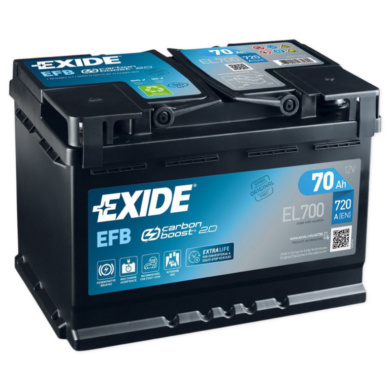 Baterie Exide Efb Start-Stop 70Ah 720A 12V EL700