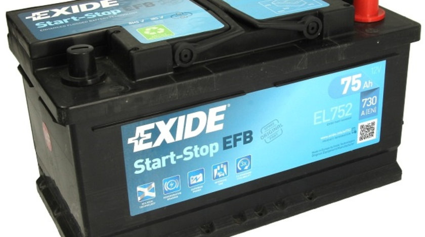 Baterie Exide Efb Start-Stop 75Ah 730A 12V EL752