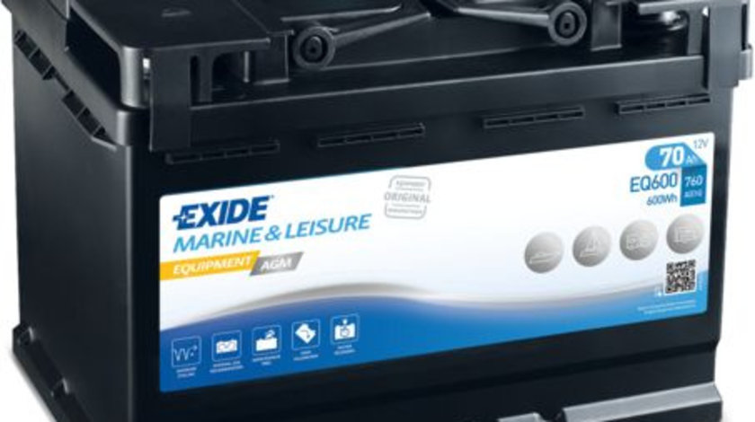 EXIDE EQ600 Batterie 12V 70Ah 760A B13 Batterie AGM EQ600