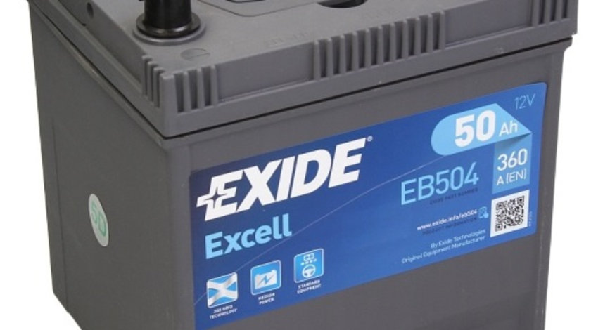 Baterie Exide Excell 50Ah 360A 12V EB504