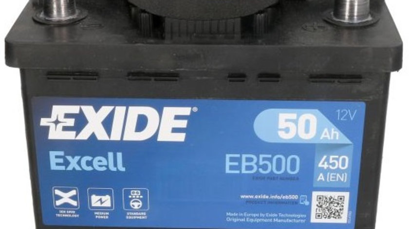 Baterie Exide Excell 50Ah 450A 12V EB500