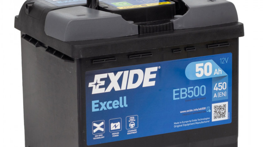 Baterie Exide Excell 50Ah 450A 12V EB500