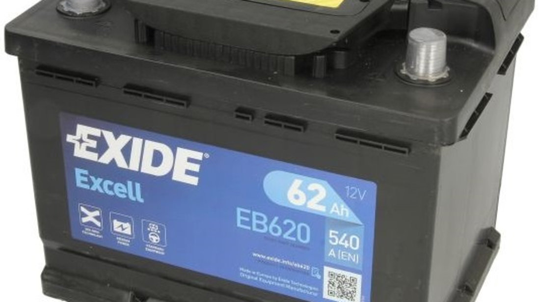 Baterie Exide Excell 62Ah 540A 12V EB620