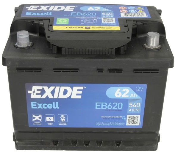 Baterie Exide Excell 62Ah 540A 12V EB620