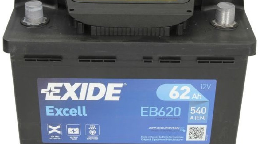 Baterie Exide Excell 62Ah 540A 12V EB620