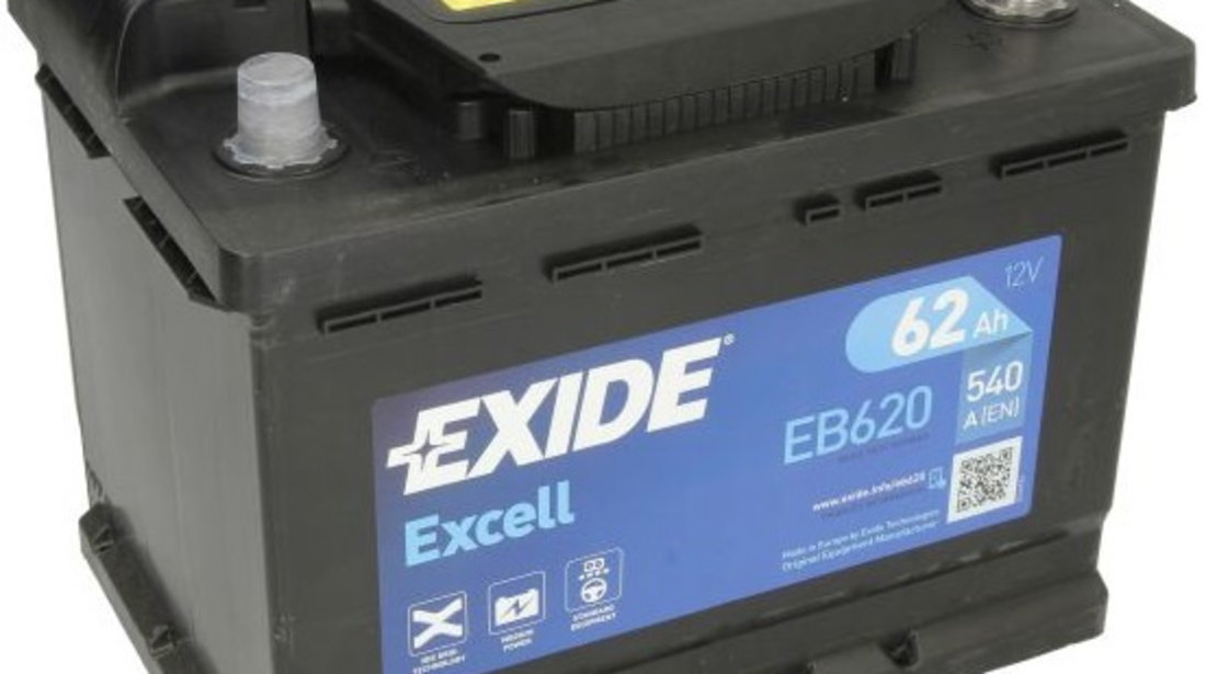 Baterie Exide Excell 62Ah 540A 12V EB620