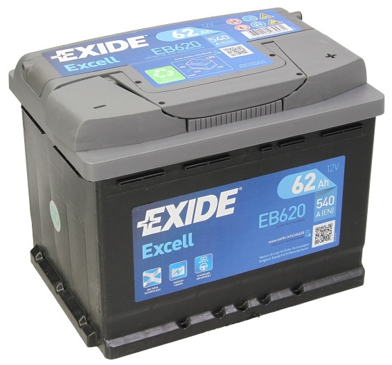 Baterie Exide Excell 62Ah 540A 12V EB620