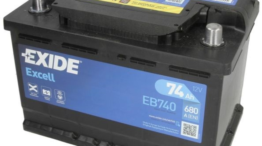 Baterie Exide Excell 74Ah 680A 12V EB740