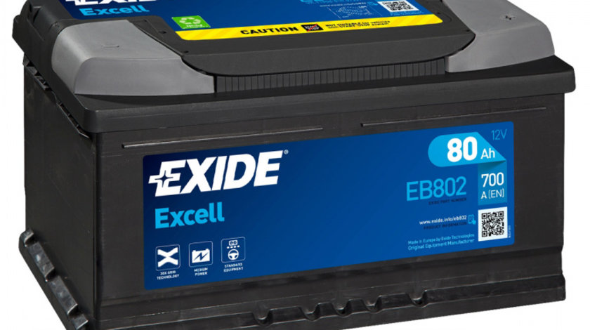 Baterie Exide Excell 80Ah 700A 12V EB802