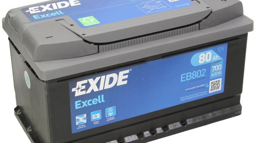 Baterie Exide Excell 80Ah 700A 12V EB802